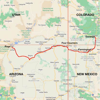 Red Rock Photography Tour Map